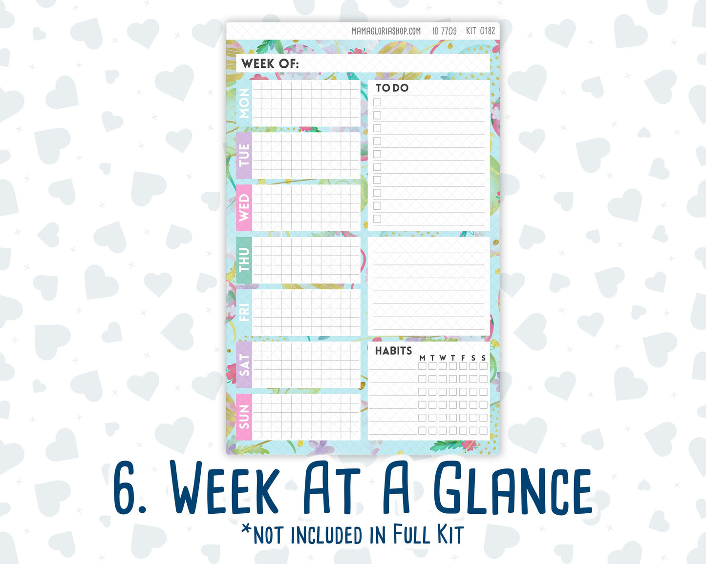 Kit 0182 - A5 Daily Duo - Birthday- EC Planner
