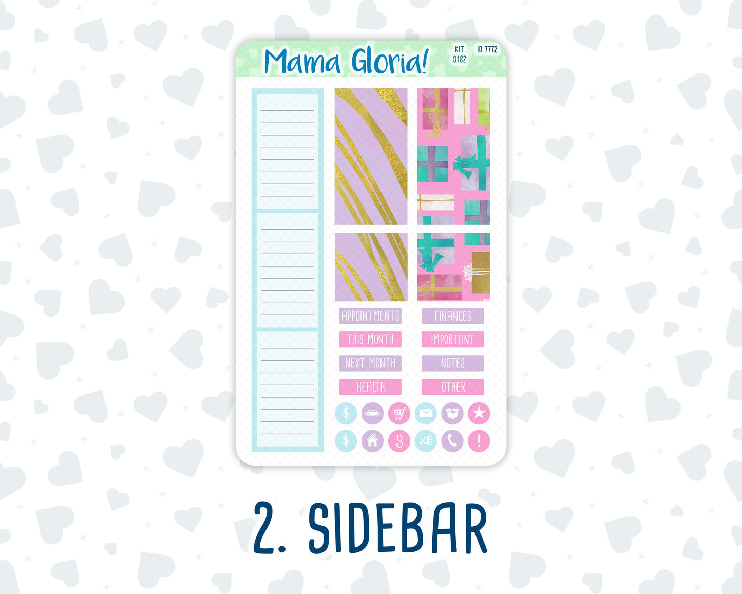 Kit 0182 -A5 -Monthly -Birthday - Kit For EC Planners