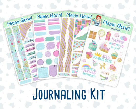 Kit 0182 - Journaling Kit - Birthday - For Planner - Notebook - Journal