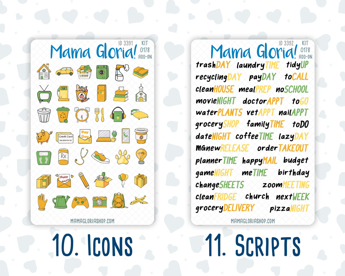 Kit 0178 Add Ons - Sunflowers - August- Summer- Planner Stickers - Kit 2024