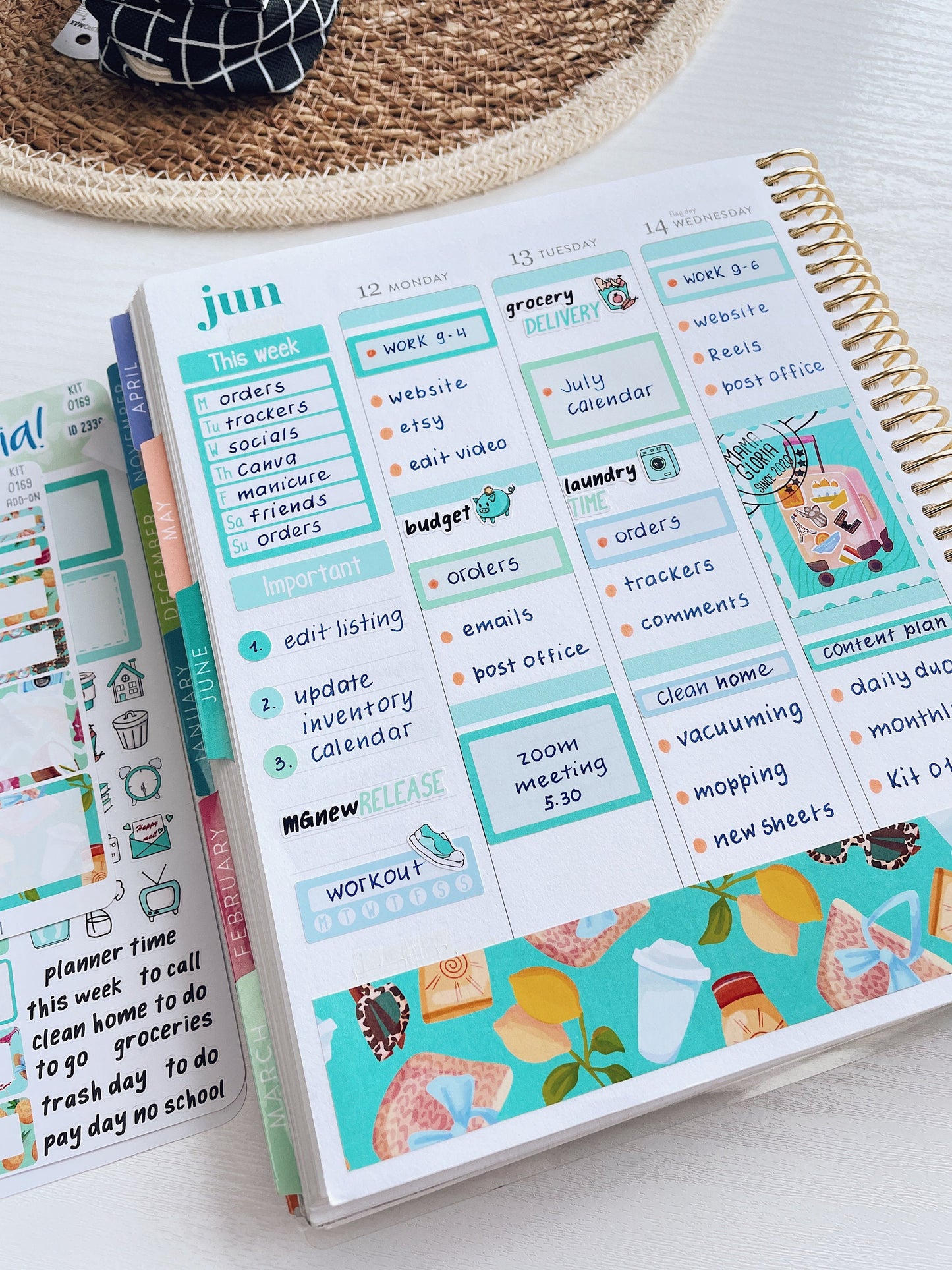 Kit 0263 - Add Ons - April - Lavender Drift - Planner Stickers