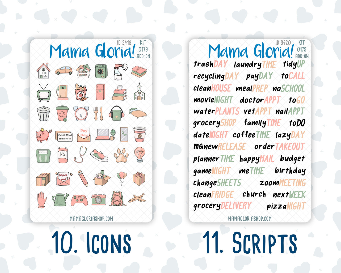 Kit 0179 Add Ons - Peaches - August- Summer- Planner Stickers - Kit 2024