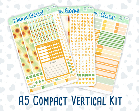 Kit 0178 - A5 Compact Vertical - Sunflowers- August- Weekly