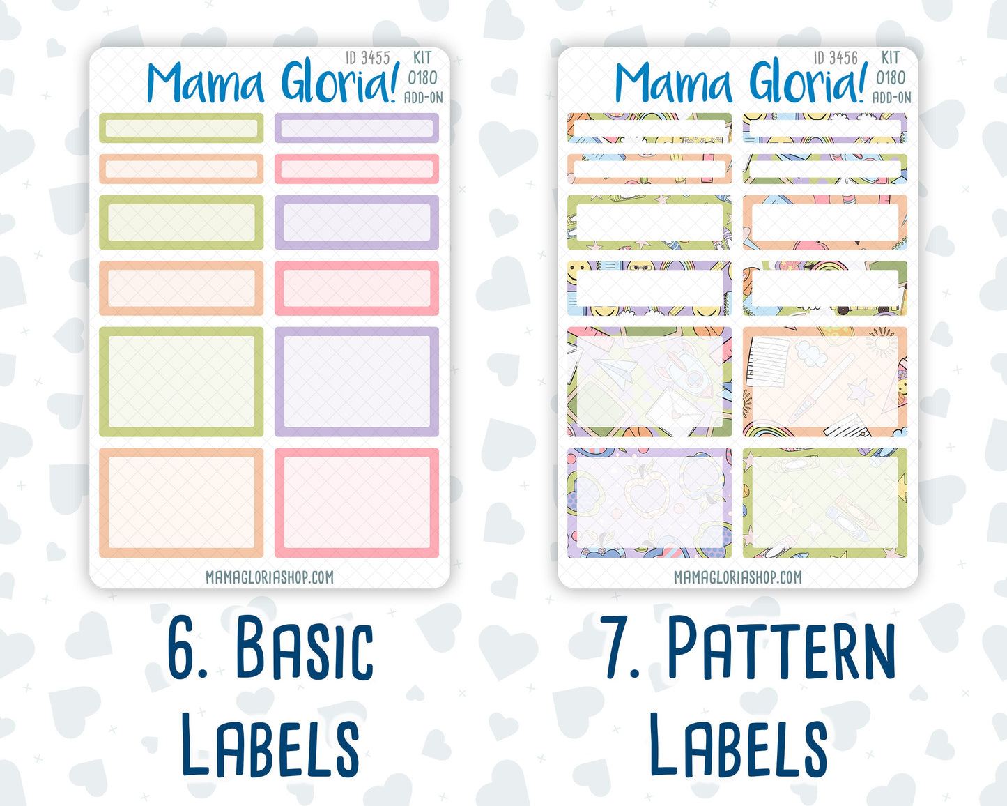Kit 0180 Add Ons - Back To School - August- Summer- Planner Stickers - Kit 2024