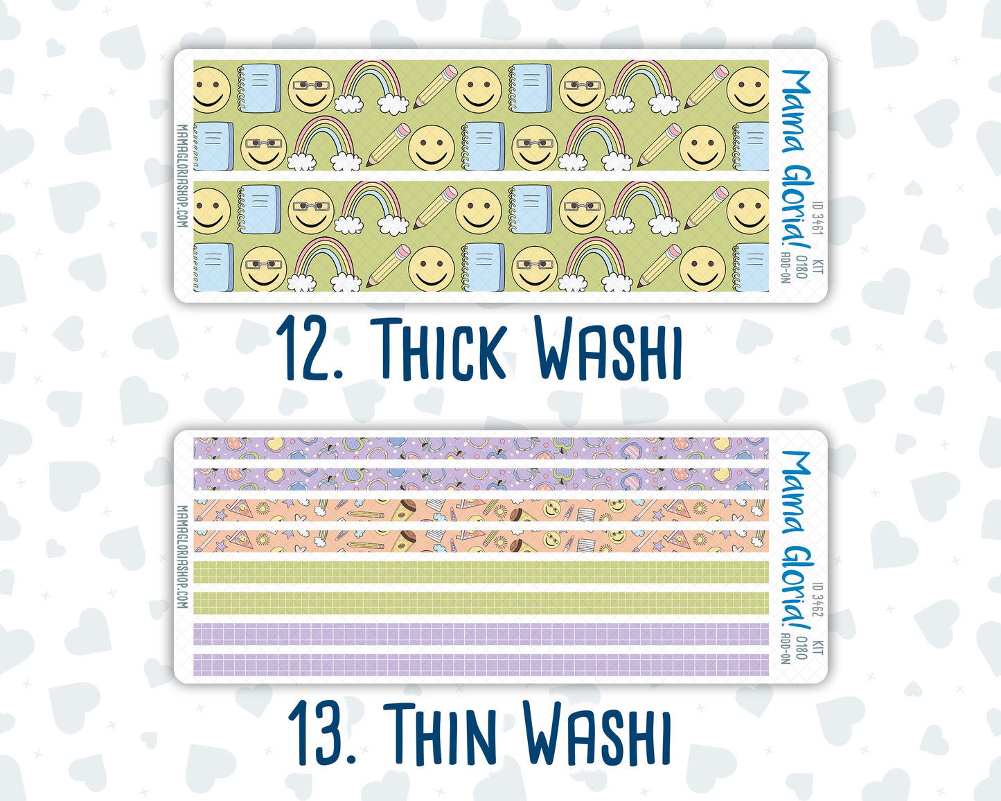 Kit 0180 Add Ons - Back To School - August- Summer- Planner Stickers - Kit 2024