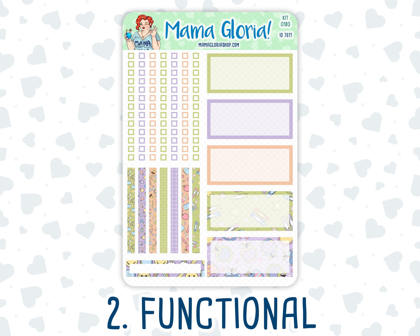 Kit 0180 - A5 Daily Duo - Back To School- August- Summer- Planner