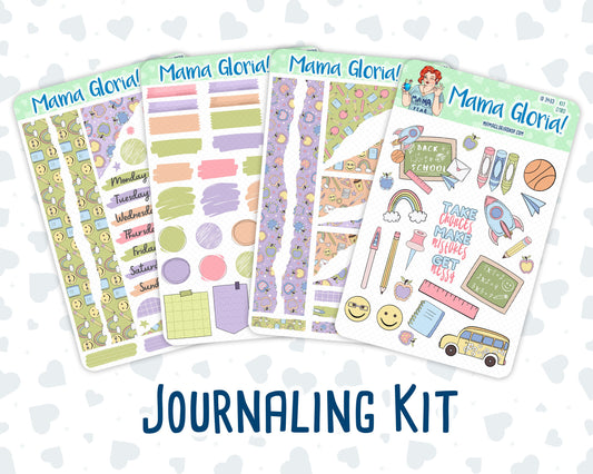 Kit 0180 - Back To School - Journaling Kit - Peaches - August- Summer- For Planner - Notebook - Journal