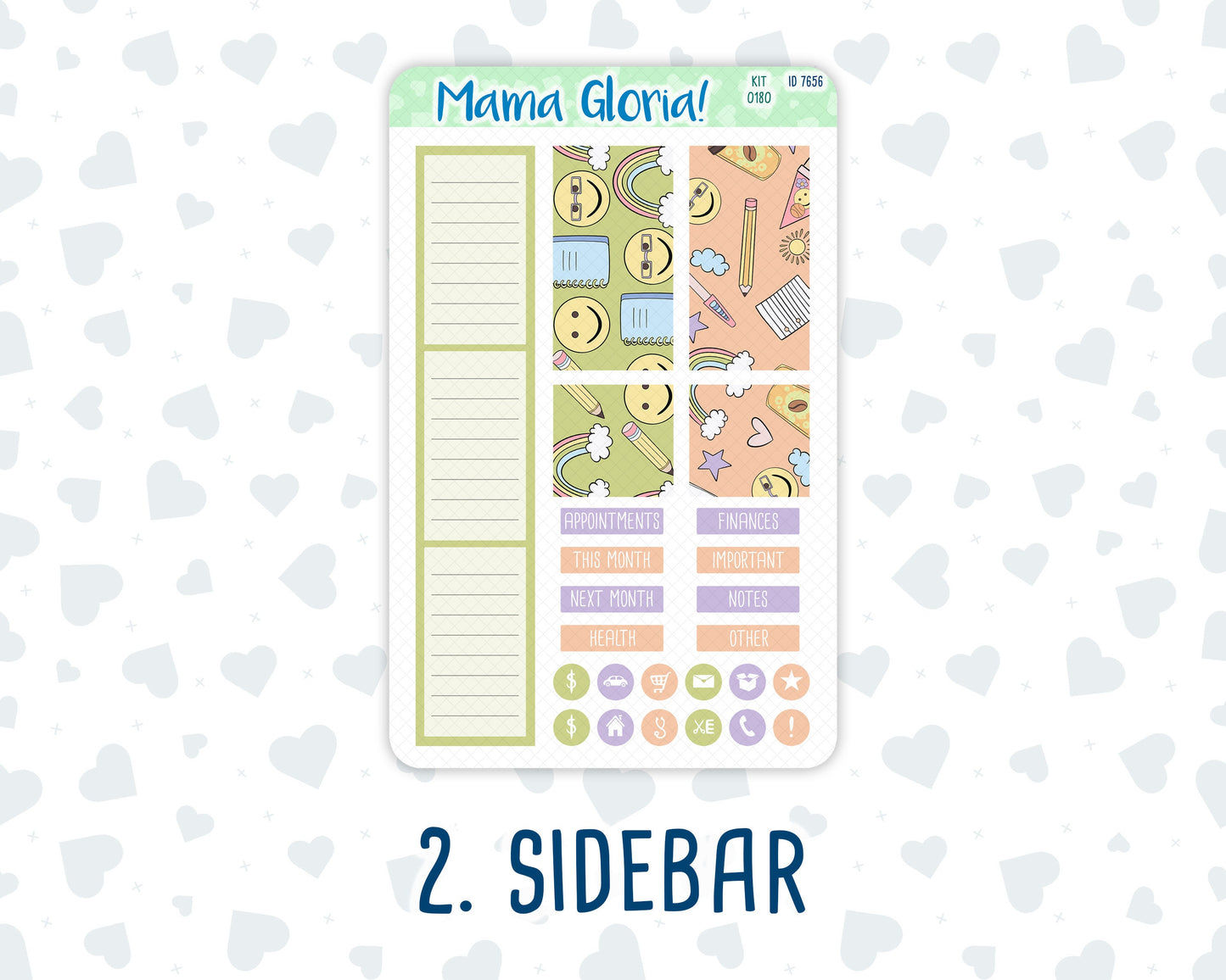 Kit 0180 -A5 -Monthly - Back To School- August - Summer Kit
