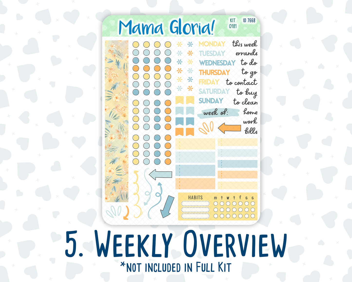 Kit 0181 - A5 Daily Duo - Camping - August- Summer- Planner