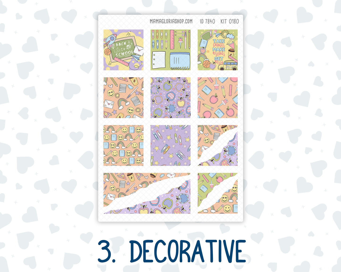 Kit 0180 Hobonichi Cousin – Weekly Kit – 1.3” Wide Columns - Back To School - August - Summer