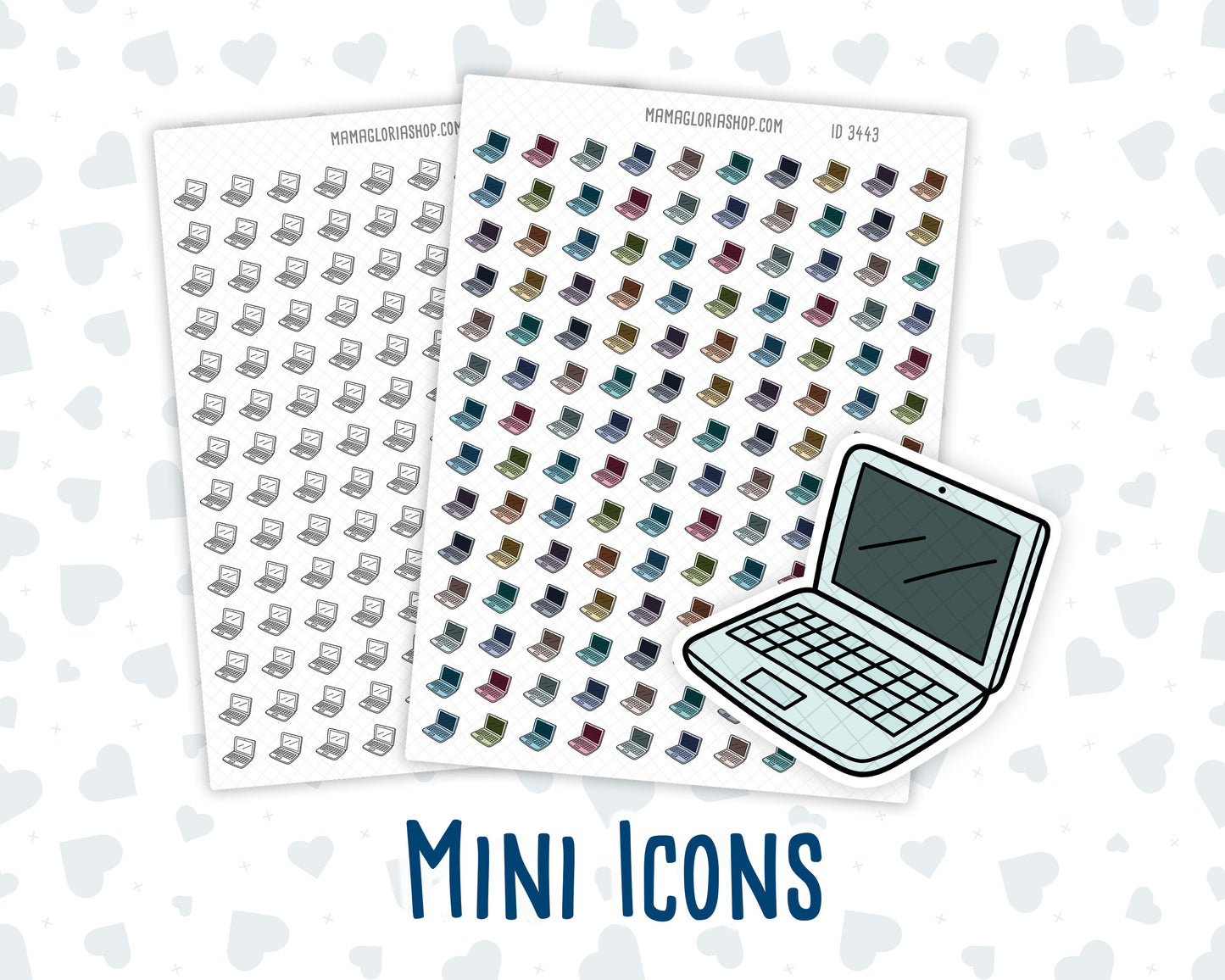 Laptop - Work - Doodle Icon Sticker