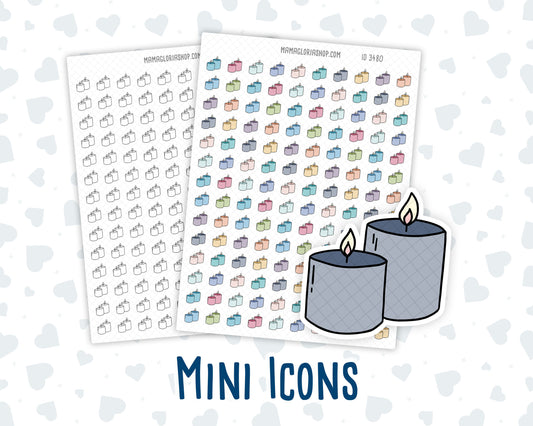 Candle - Me Time - SPA - Doodle Icon Sticker