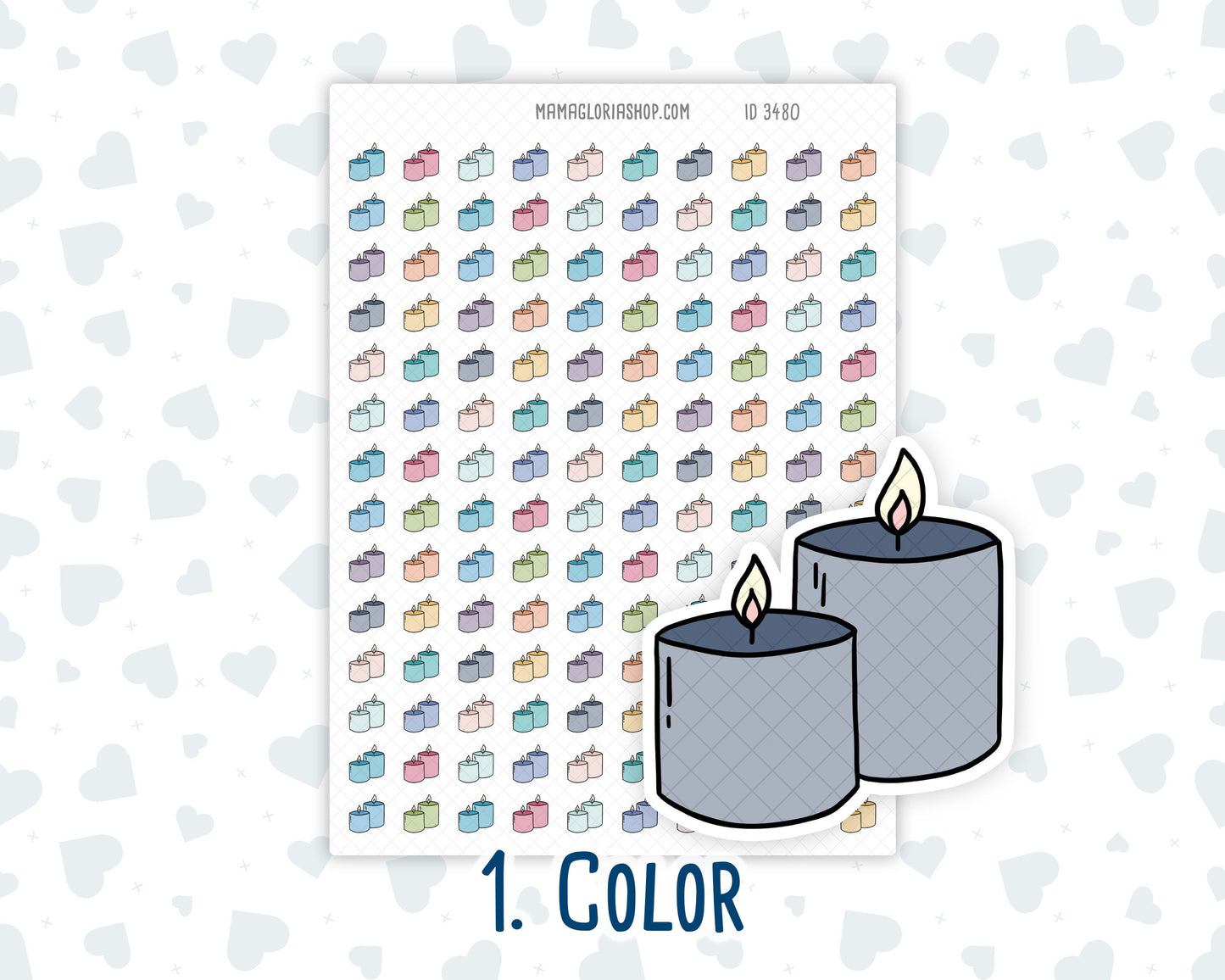 Candle - Me Time - SPA - Doodle Icon Sticker