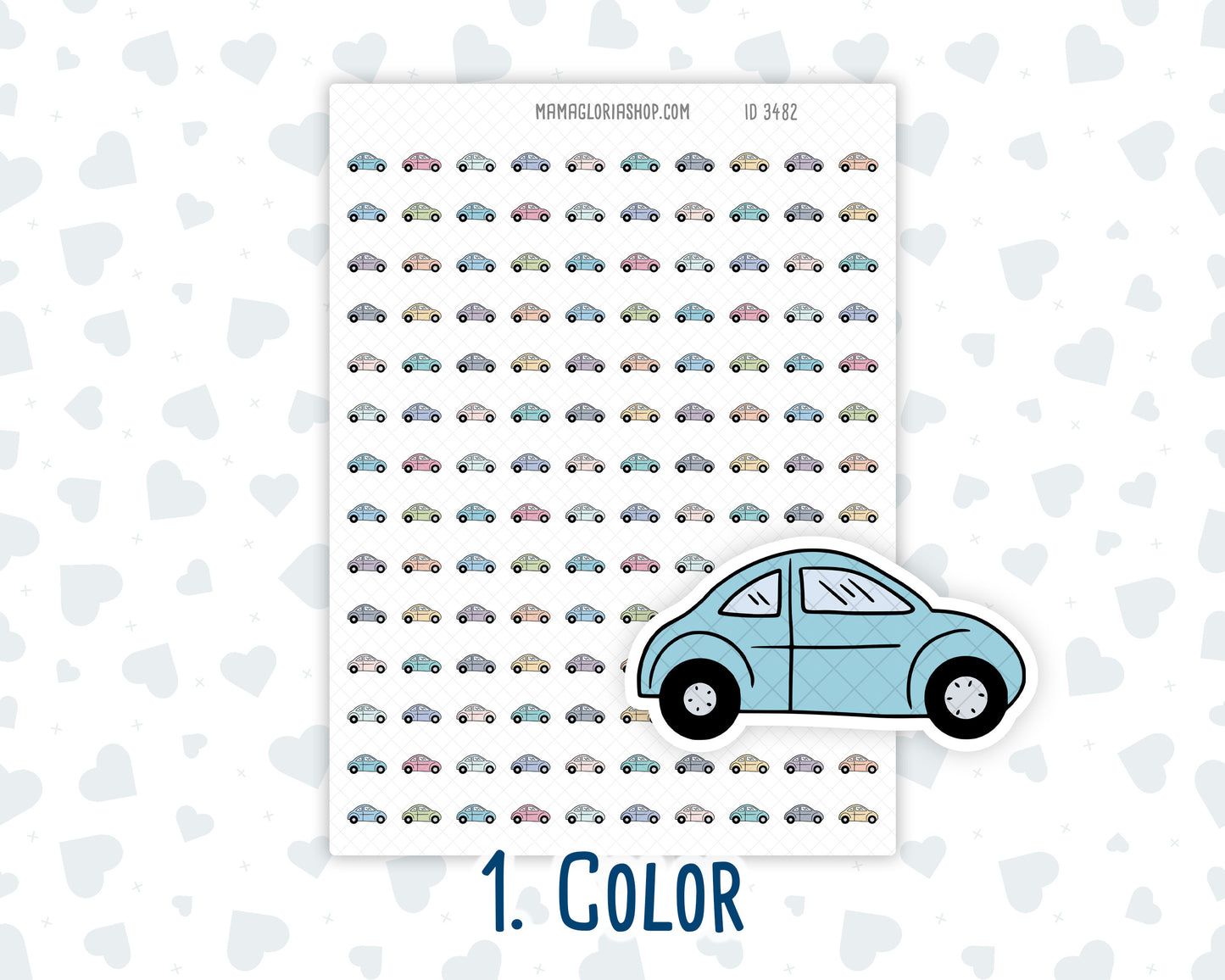 Car - Doodle Icon Sticker