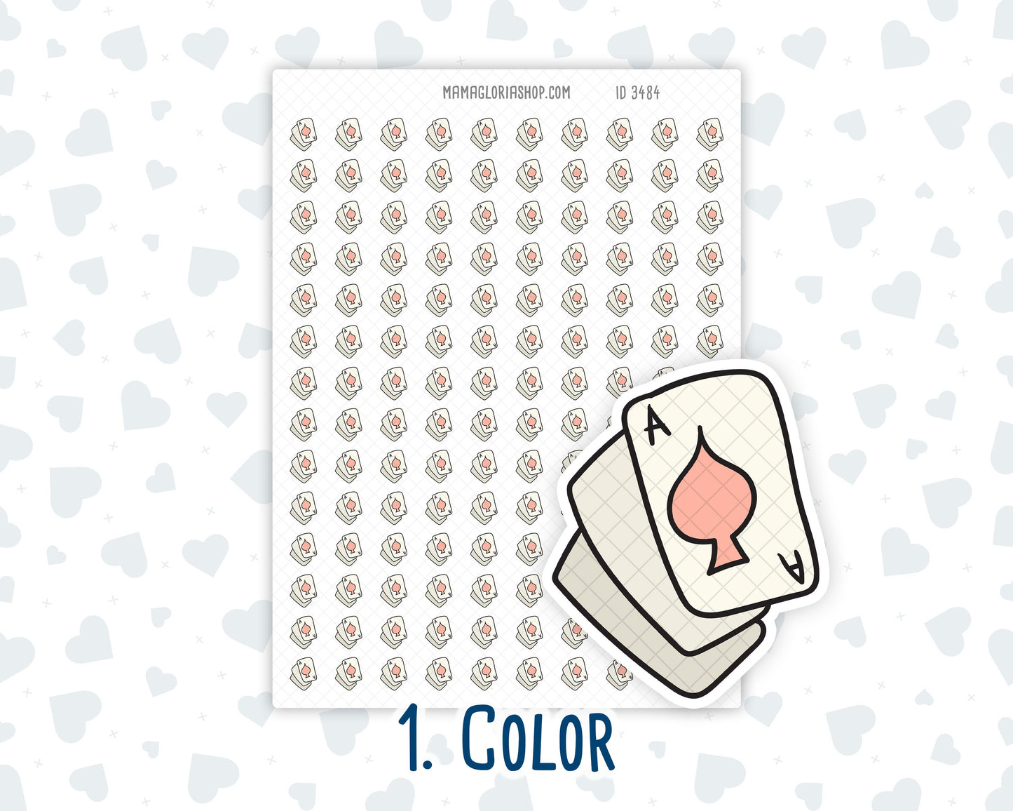 Cards - Game Night - Doodle Icon Sticker