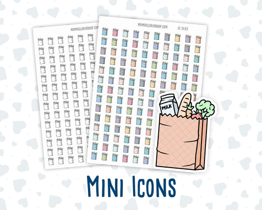 Grocery Shopping - Doodle Icon Sticker