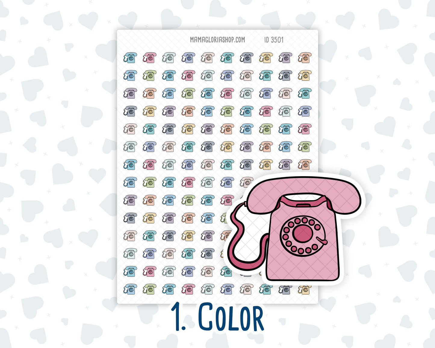 To Call - To Contact - Retro Phone - Doodle Icon Sticker