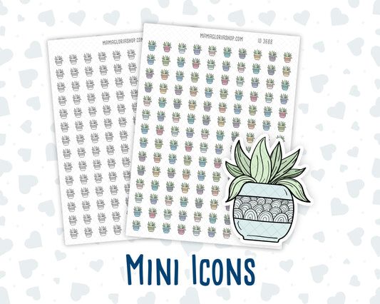 Water Plants - Indoor Plants - Doodle Icon Sticker