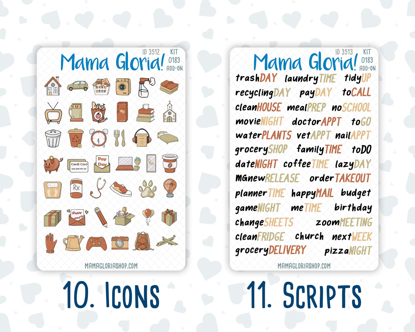 Kit 0183 Add Ons - Natl. Coffee Day - September- Autumn - Planner Stickers - Kit 2024