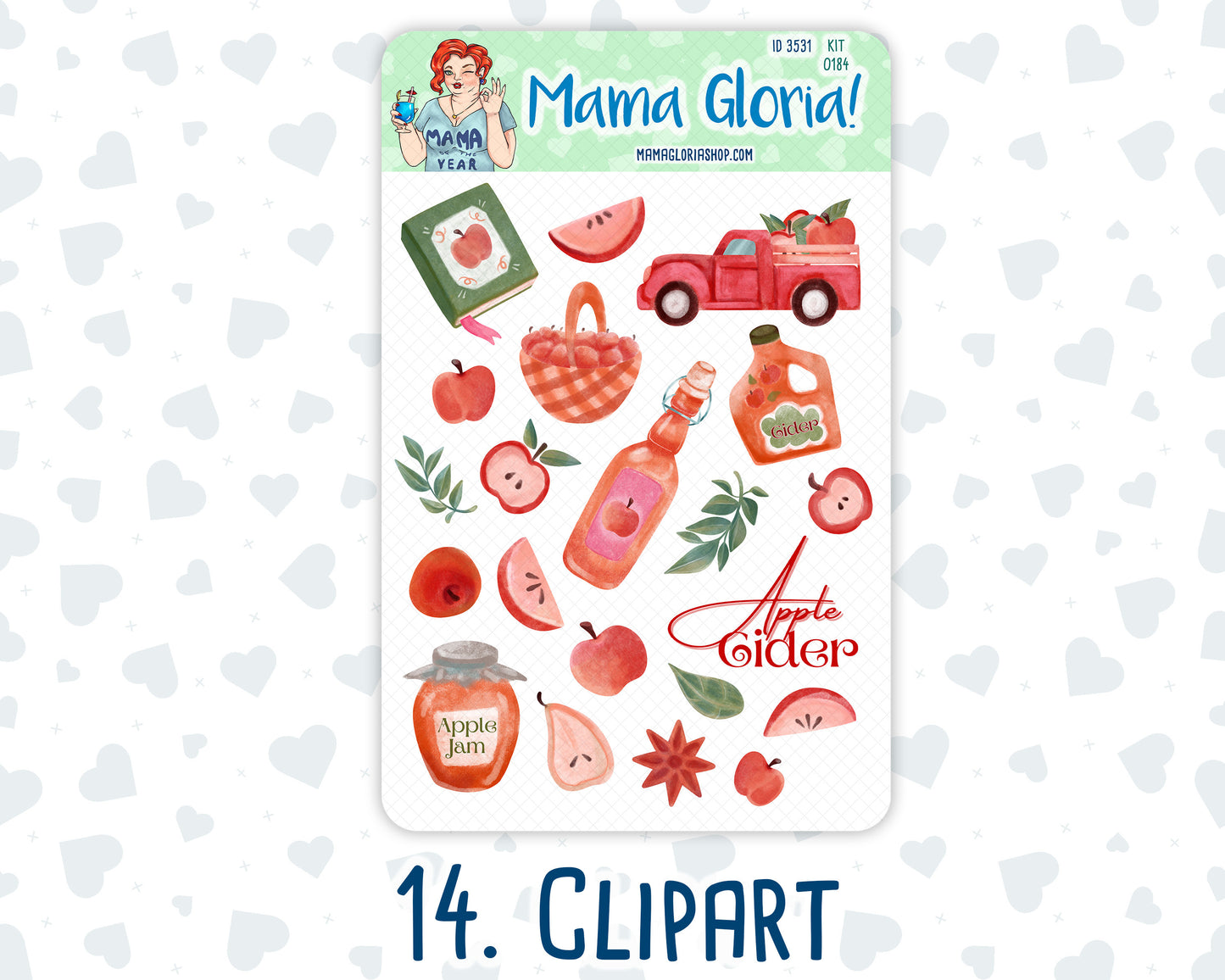 Kit 0184 Add Ons - Apple Cider - September- Autumn - Planner Stickers - Kit 2024