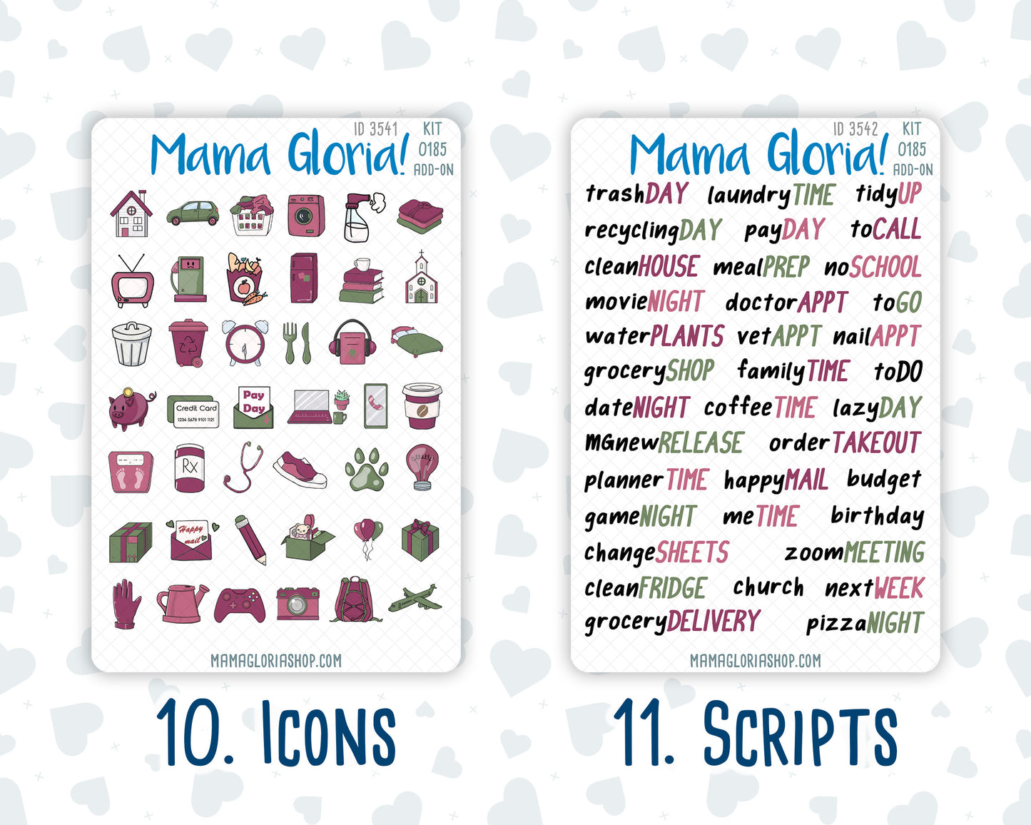 Kit 0185 Add Ons - Wine Time - September- Autumn - Planner Stickers - Kit 2024