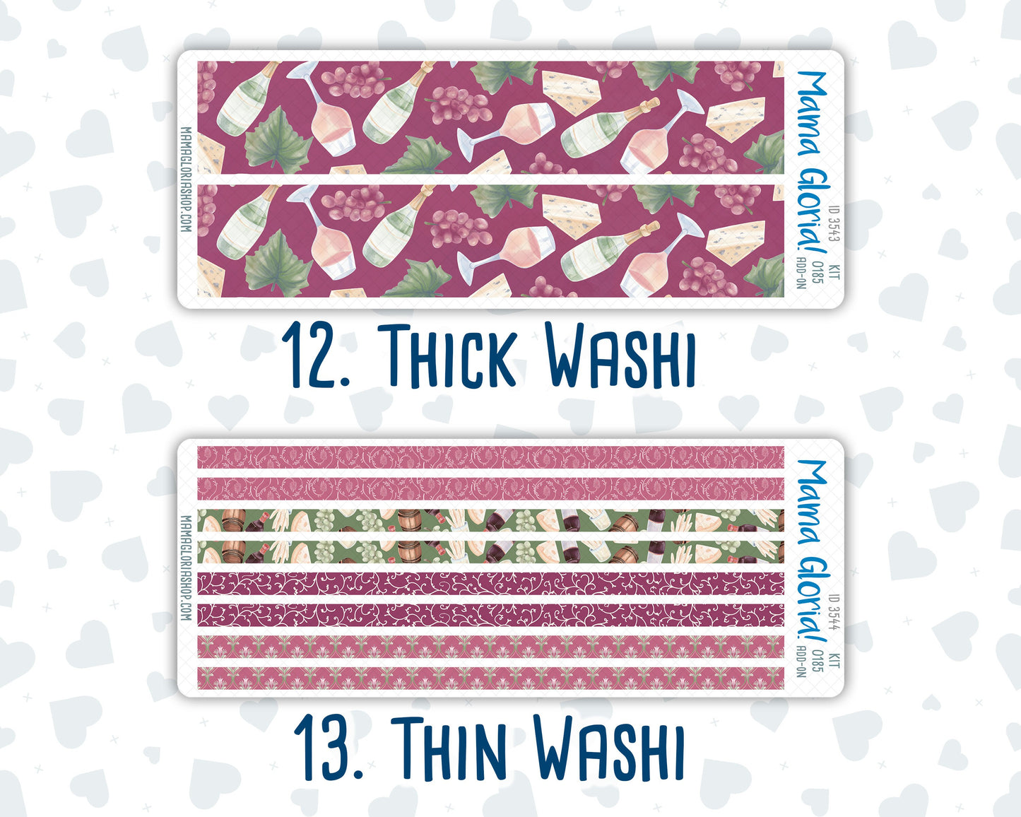 Kit 0185 Add Ons - Wine Time - September- Autumn - Planner Stickers - Kit 2024