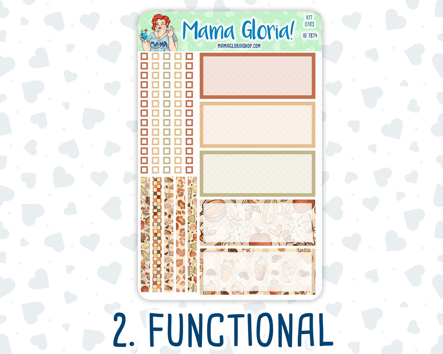 Kit 0183 - 7x9 Daily Duo - Natl. Coffee Day - September- Autumn - Planner