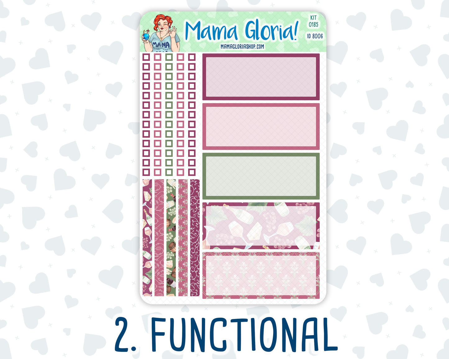 Kit 0185 - 7x9 Daily Duo - Wine Time - September- Autumn - Planner