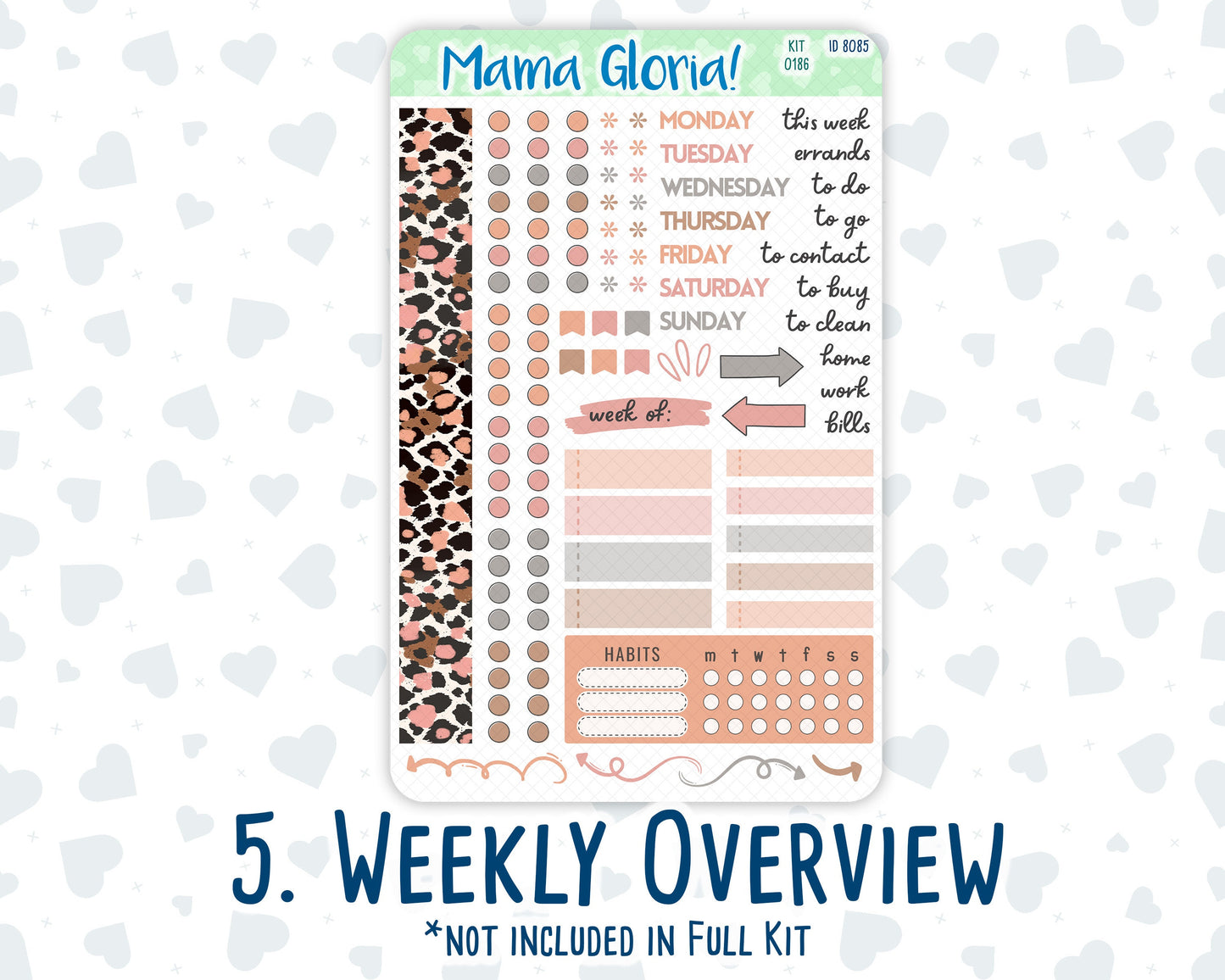 Kit 0186 - 7x9 Daily Duo - Workspace Vibes - September- Autumn - Planner