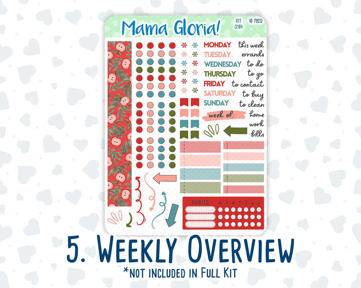 Kit 0184 - A5 Daily Duo - Apple Cider - September - Autumn- Planner