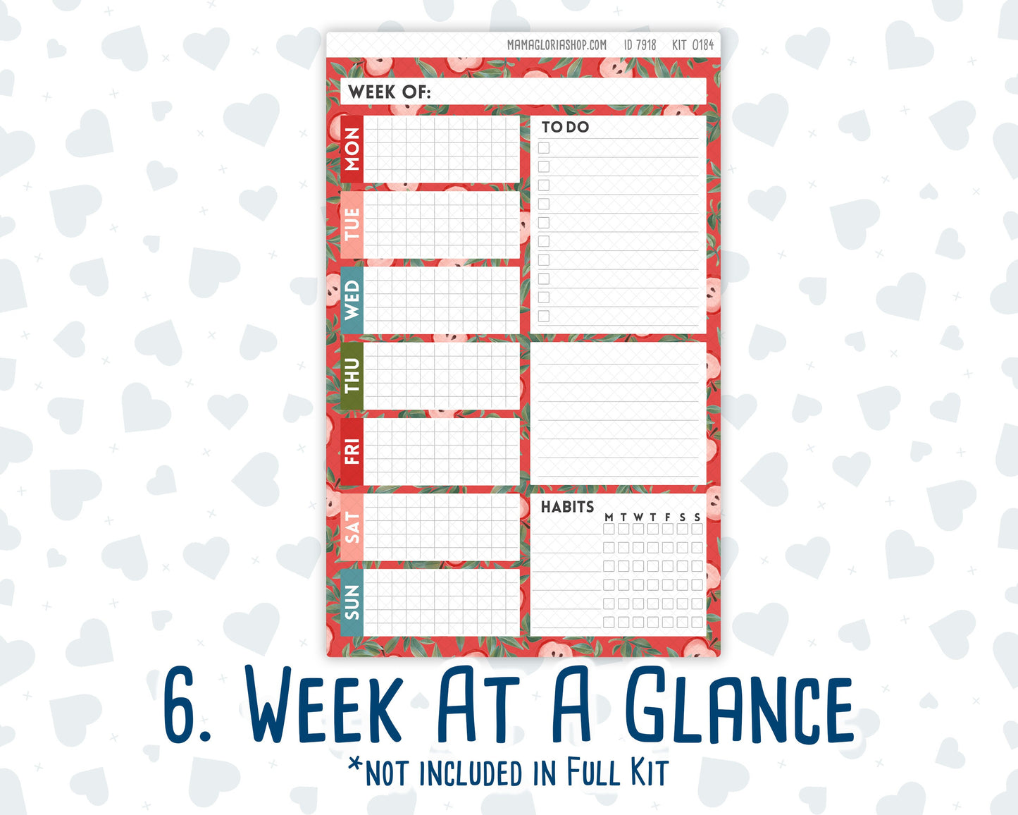 Kit 0184 - A5 Daily Duo - Apple Cider - September - Autumn- Planner