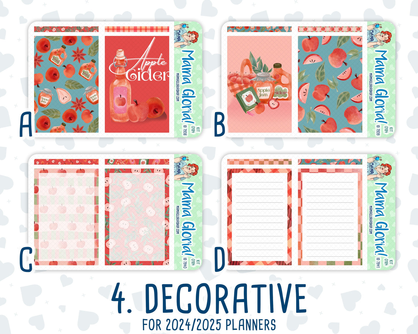 Kit 0184 - A5 Daily Duo - Apple Cider - September - Autumn- Planner