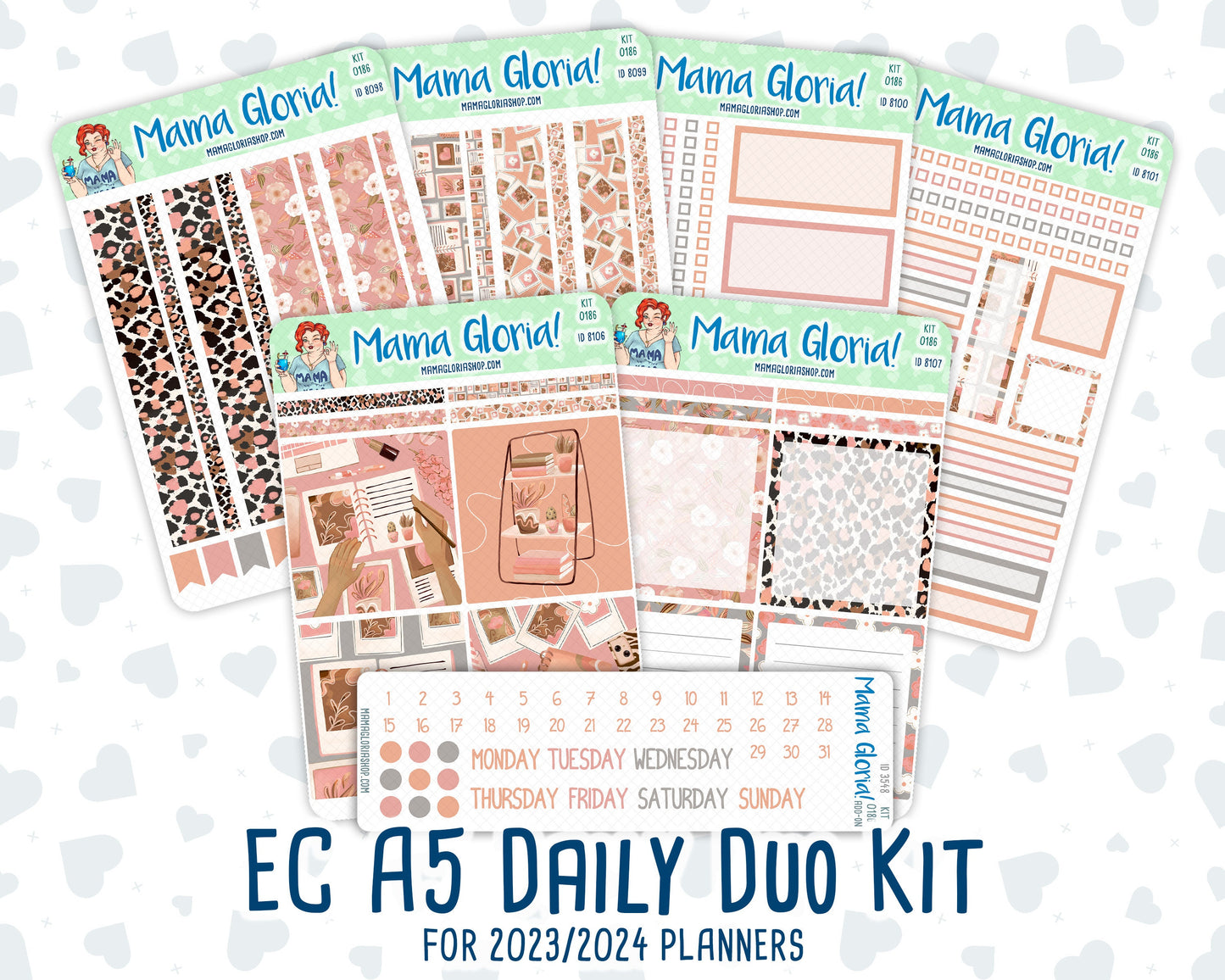 Kit 0186 - A5 Daily Duo - Workspace Vibes - September - Autumn- Planner