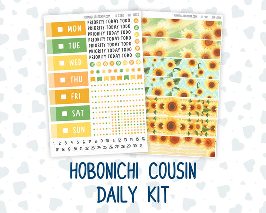 Kit 0178 Hobonichi Cousin – Daily Kit - Sunflowers - August- Summer