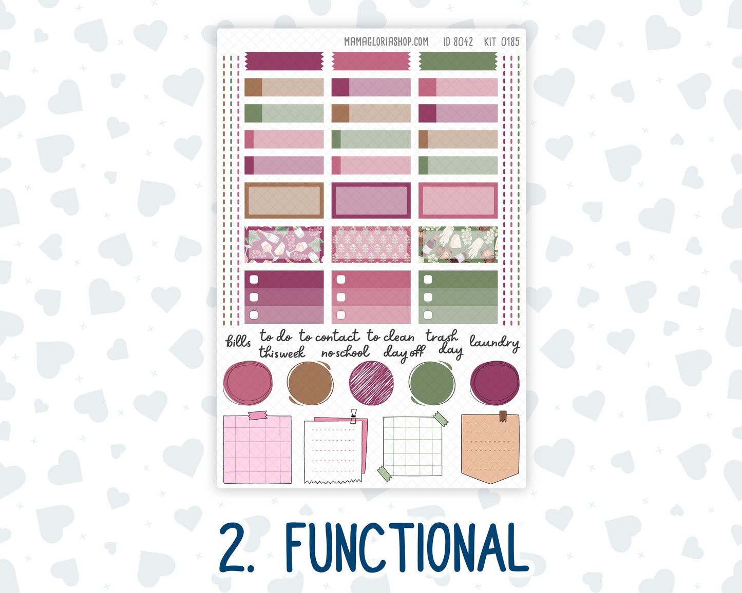 Kit 0185 Hobonichi Cousin – Weekly Kit – 1.3” Wide Columns - Wine Time - September- Autumn