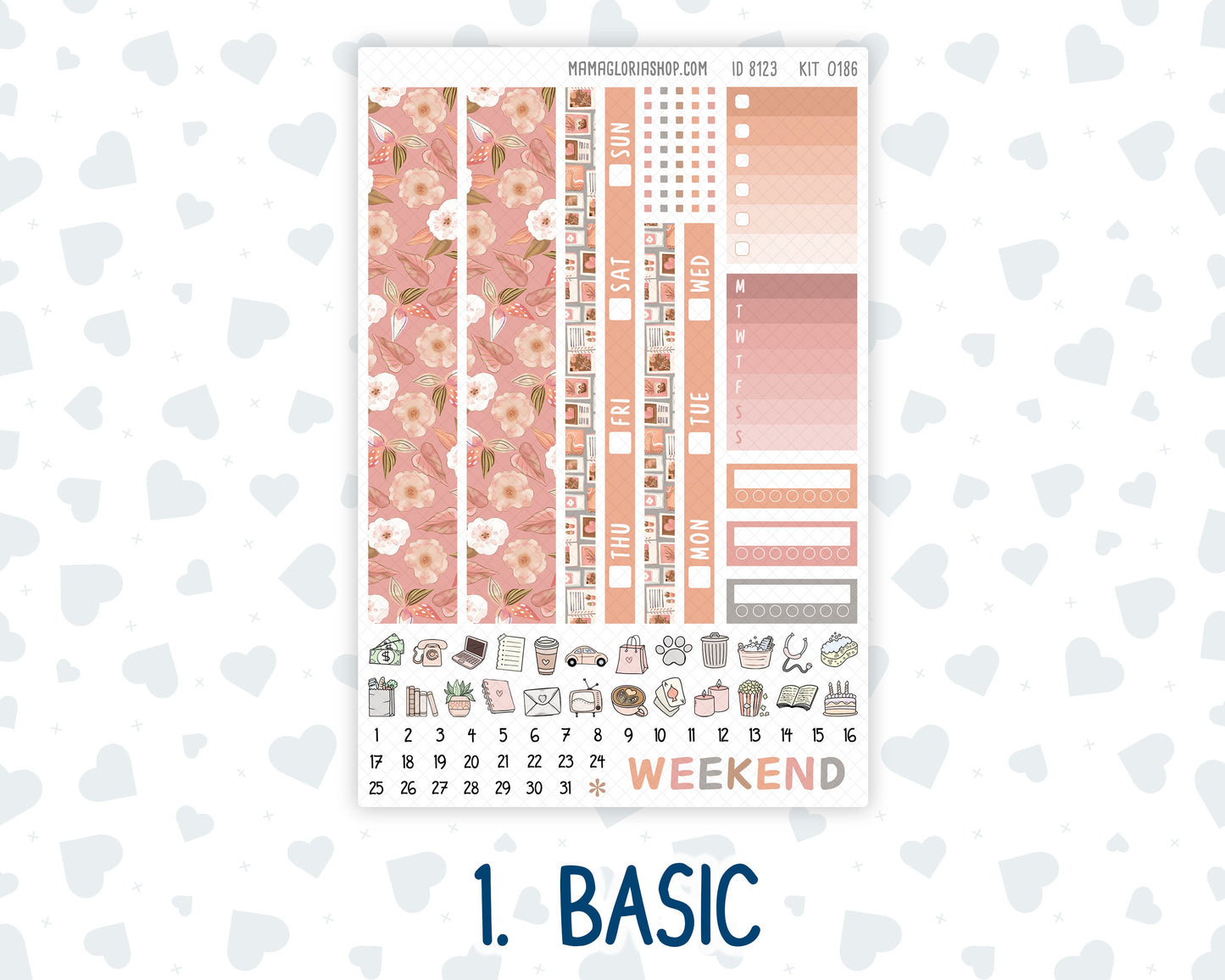 Kit 0186 Hobonichi Cousin – Weekly Kit – 1.3” Wide Columns - Workspace Vibes - September- Autumn
