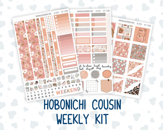 Kit 0186 Hobonichi Cousin – Weekly Kit – 1.3” Wide Columns - Workspace Vibes - September- Autumn