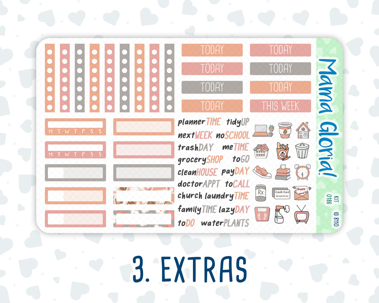 Kit 0186 - 7x9 - Workspace Vibes - September - Autumn - Weekly Kit For EC Horizontal Planners