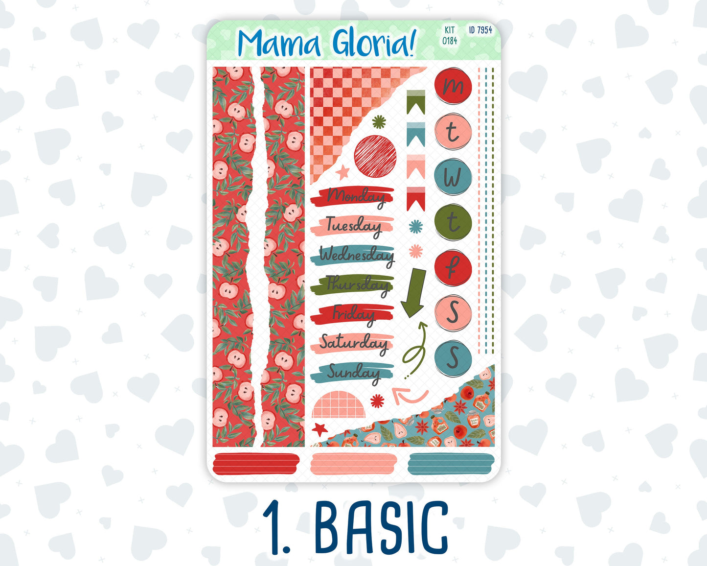 Kit 0184 - Apple Cider - Journaling Kit - September- Autumn- For Planner - Notebook - Journal