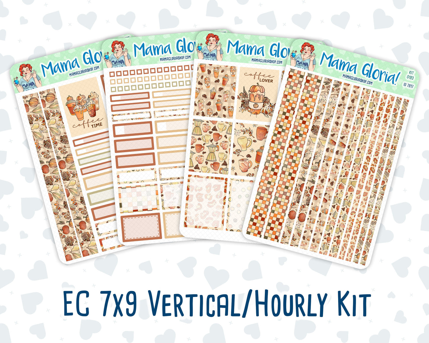 Kit 0183 - 7x9 - Natl.Coffee Day- September - Autumn- Weekly Kit For Planners