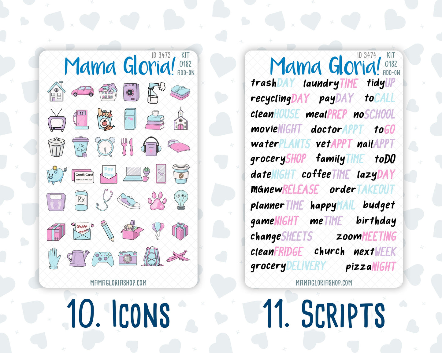 Kit 0182 Add Ons - Birthday - Planner Stickers - Kit 2024