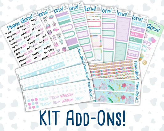 Kit 0182 Add Ons - Birthday - Planner Stickers - Kit 2024