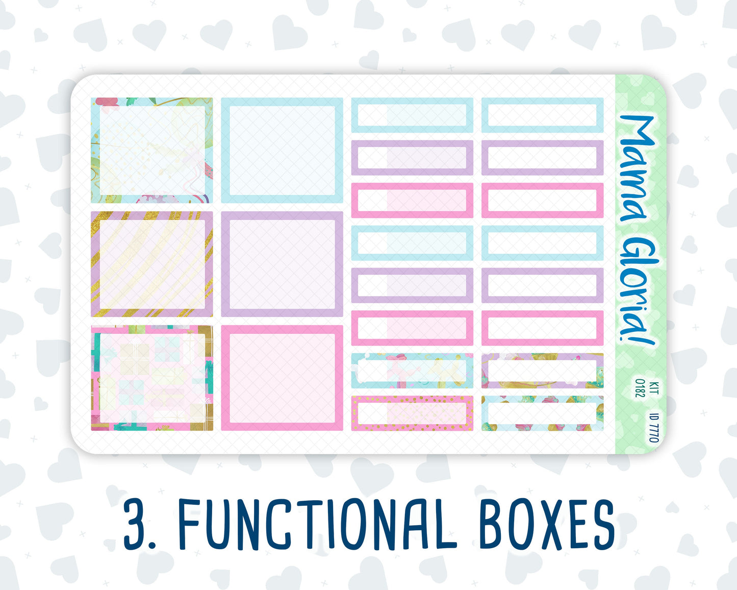 Kit 0182 - 7x9 - Monthly - Birthday - For EC Planners