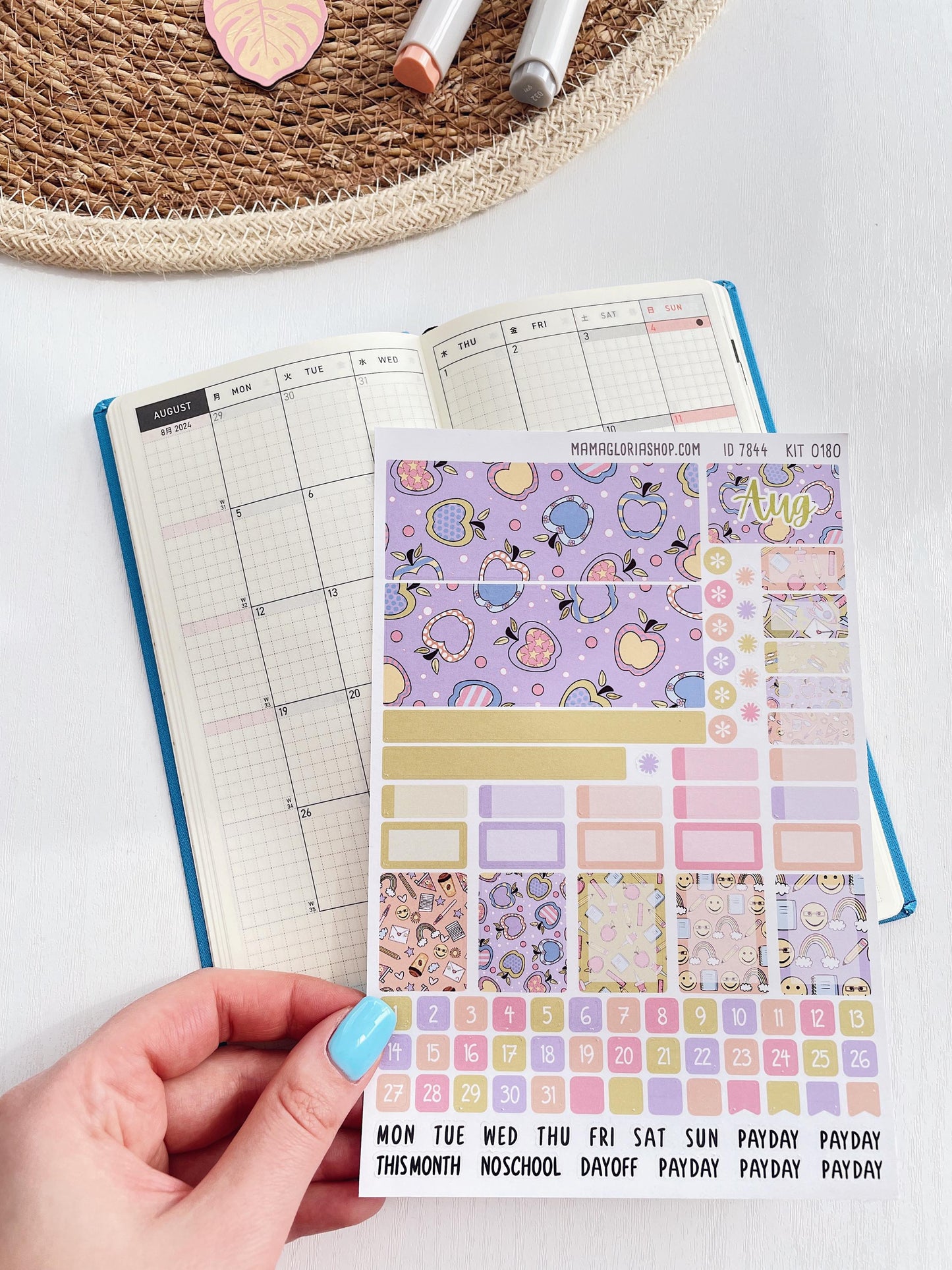 Kit 0227 - Hobonichi Weeks - Monthly Kit - July - Lemon Grove