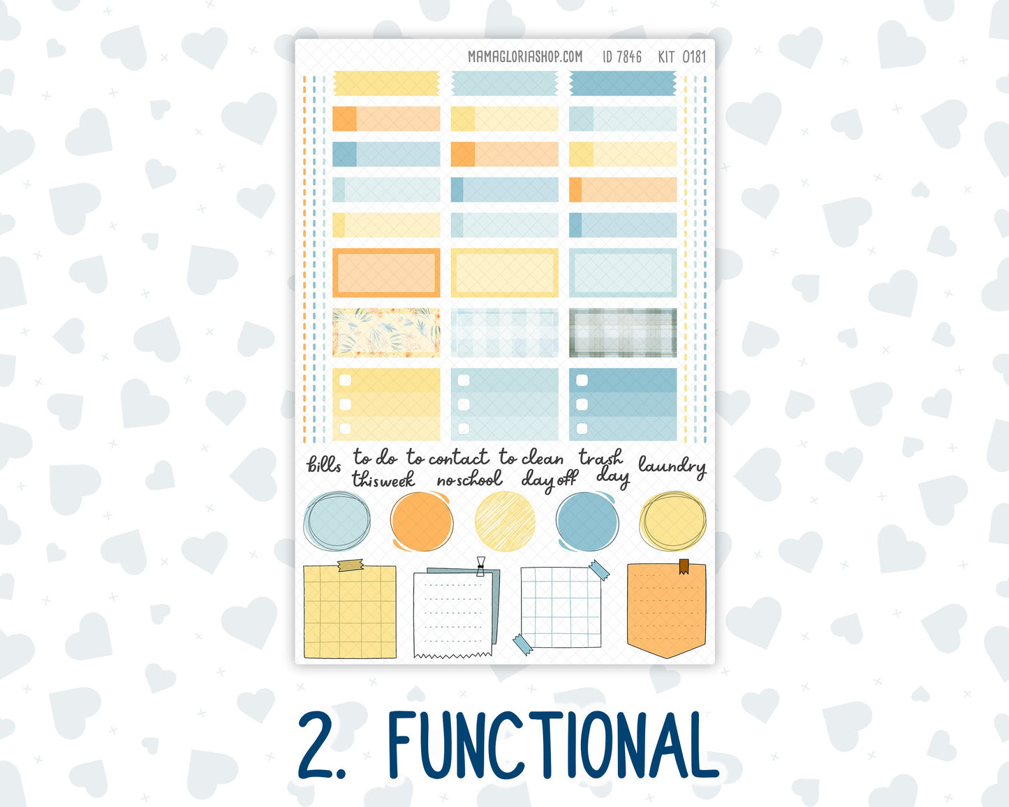 Kit 0181 Hobonichi Cousin – Weekly Kit – 1.3” Wide Columns - Camping - August - Summer