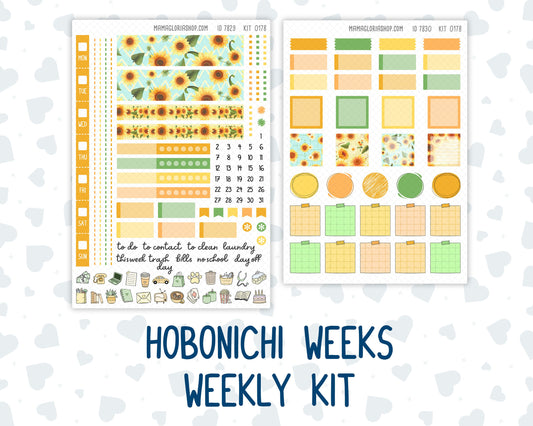 Kit 0178 Hobonichi Weeks – Weekly Kit - Sunflowers - August - Summer