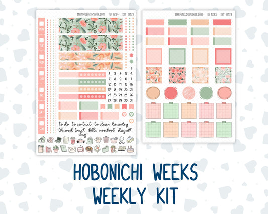 Kit 0179 Hobonichi Weeks – Weekly Kit - Peaches- August - Summer