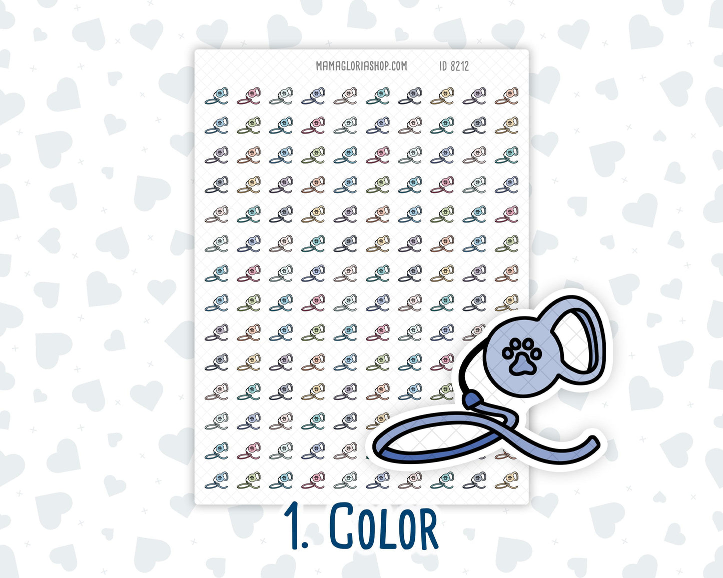 Walk Dog - Dog Leash - Doodle Icon Sticker