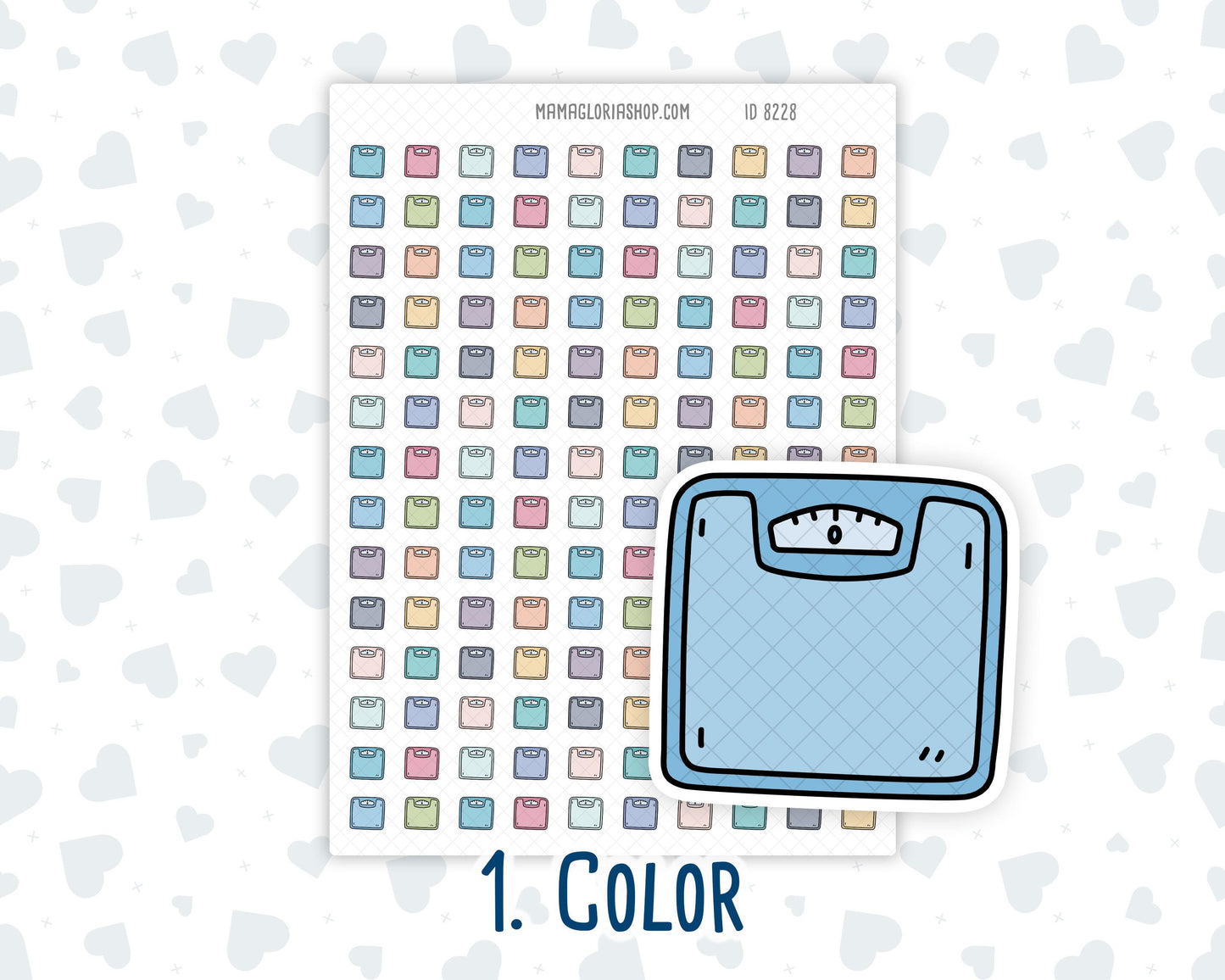 Weigh-In - Scale - Doodle Icon Sticker