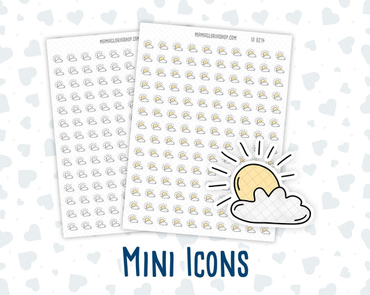 Partly Cloudy Weather - Doodle Icon Sticker